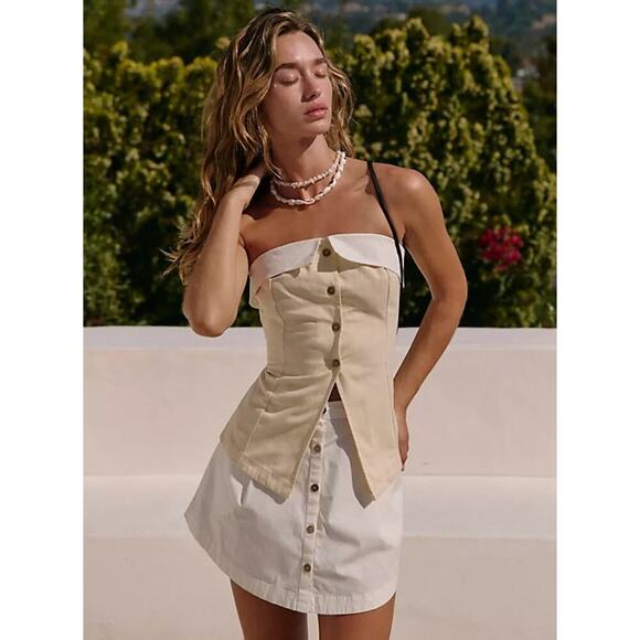 Free People Tops - Free people strapless waistcoat vest - size large2